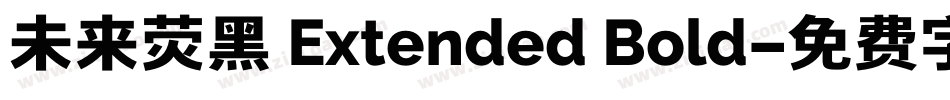 未来荧黑 Extended Bold字体转换